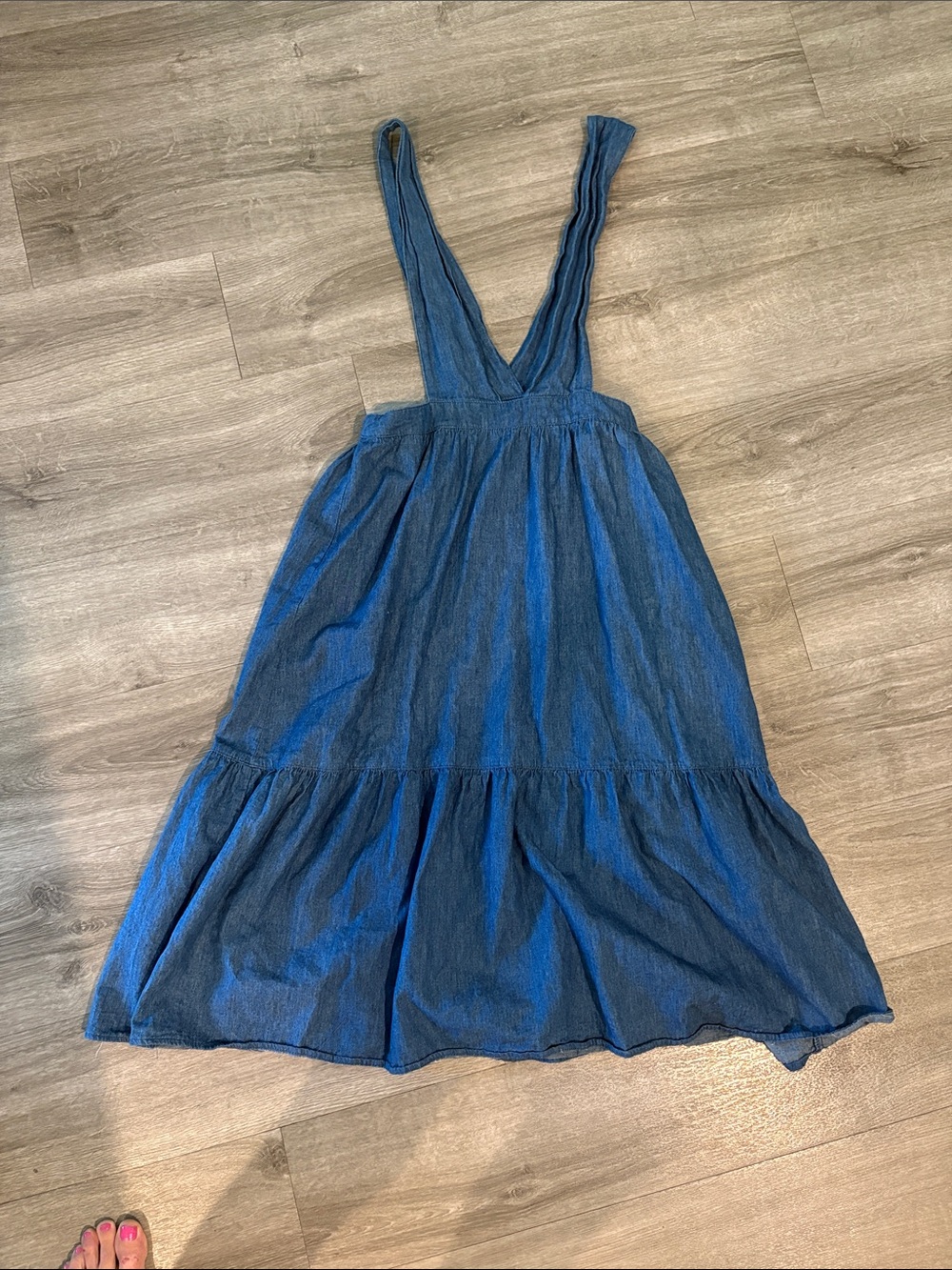 Hayden Blue Chambray V-Neck Dress